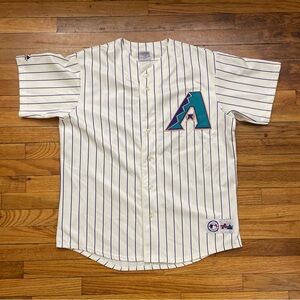 Vintage Y2K MLB Arizona Diamondbacks Troy Glaus Pinstripe Jersey Size XL Used